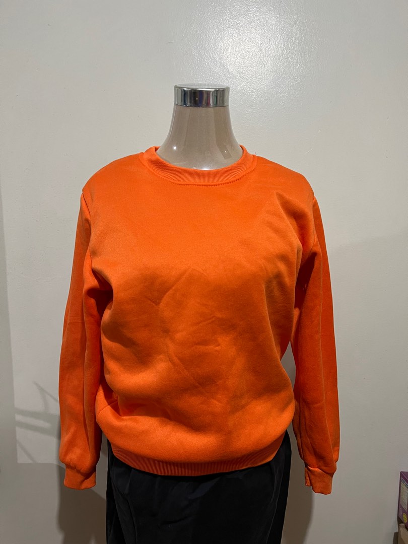 Plain online orange sweater