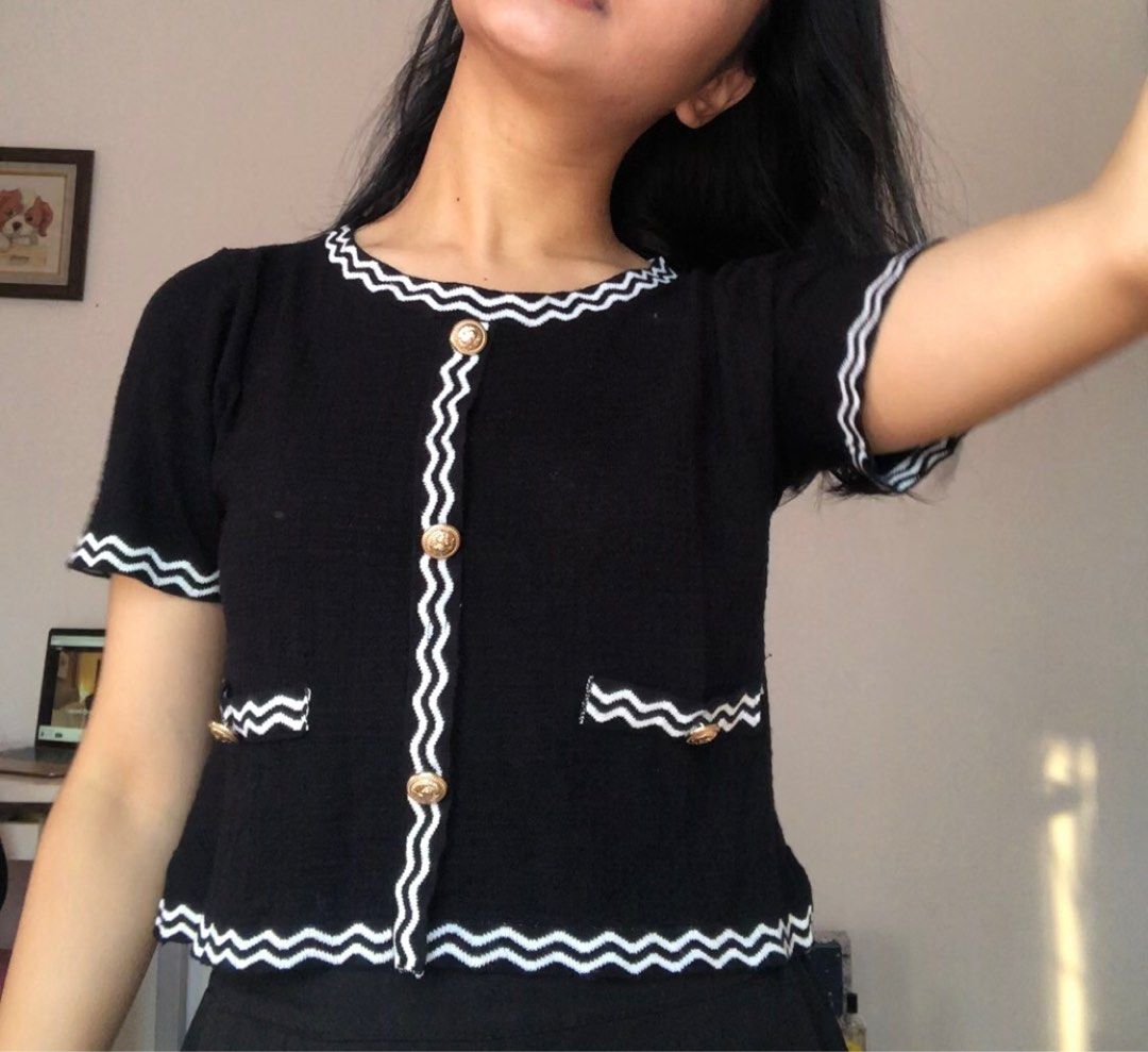 Pomelo barbie knit top look a like. stradivarius zara addias nike zara