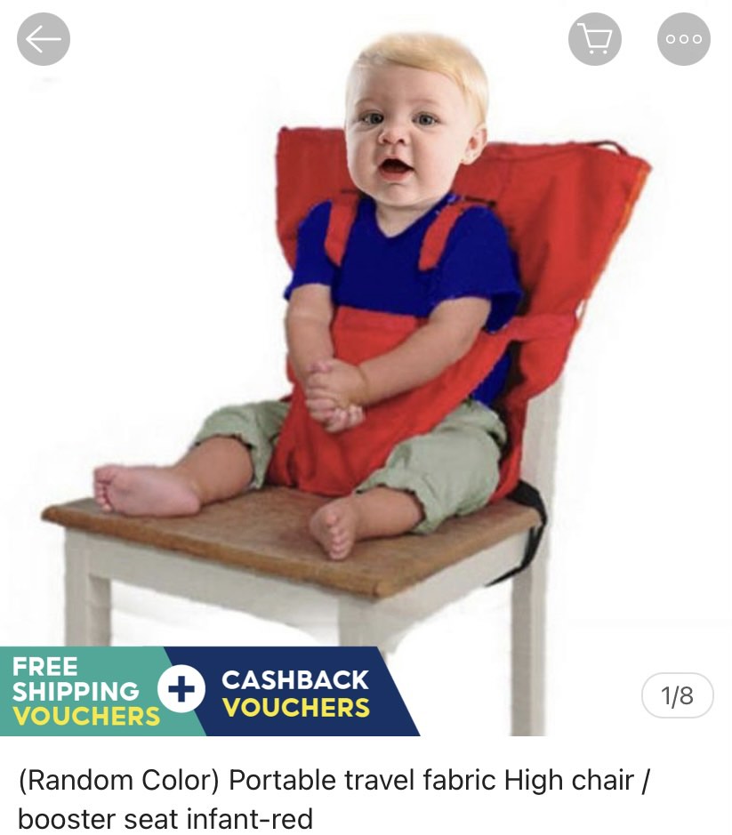 Portable Fabric High Chair Babies Kids Nursing Feeding Baby