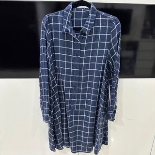 PRELOVED BAJU DRESS MANGO CASUAL KOTAK-KOTAK