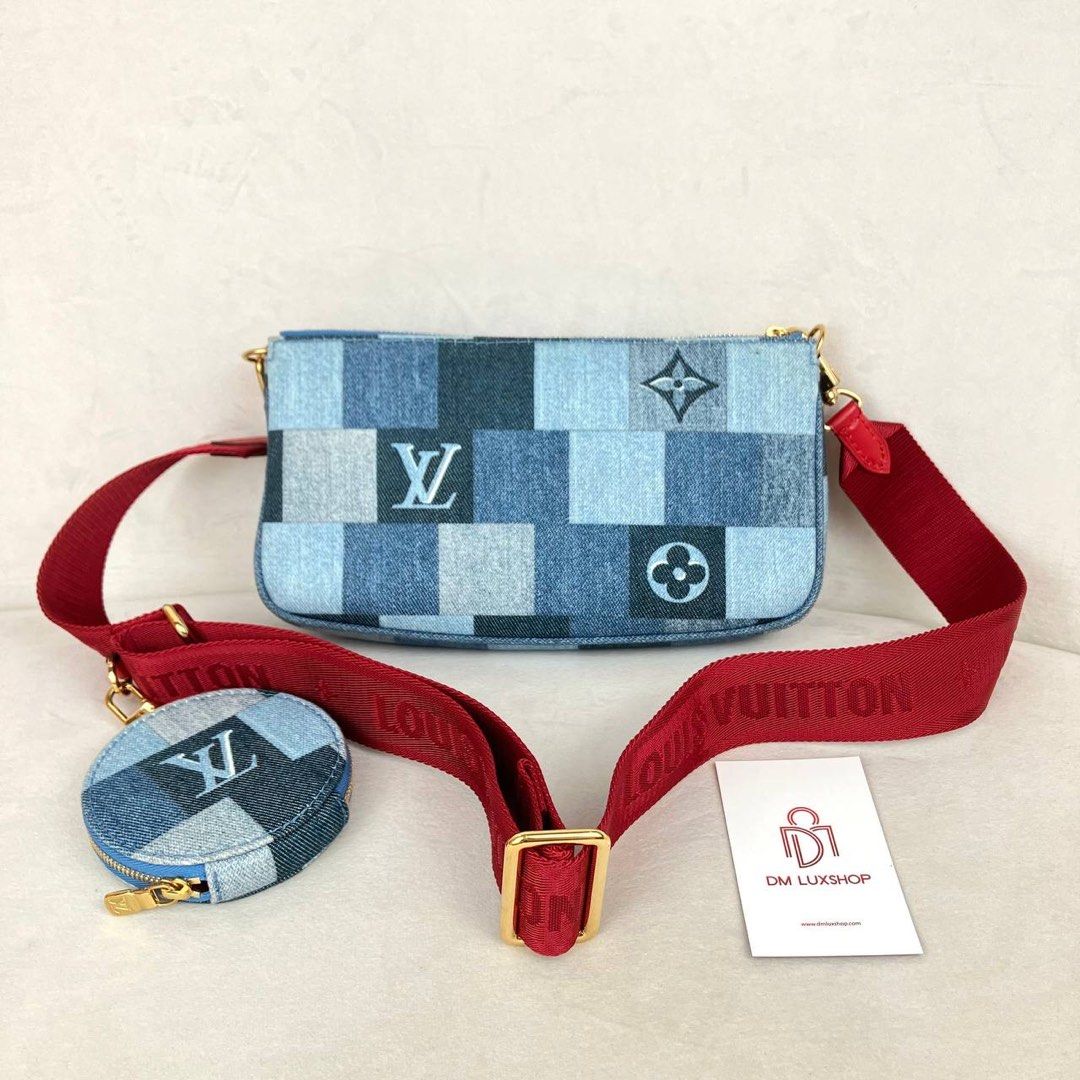 Preloved LV Denim Multi Pochette