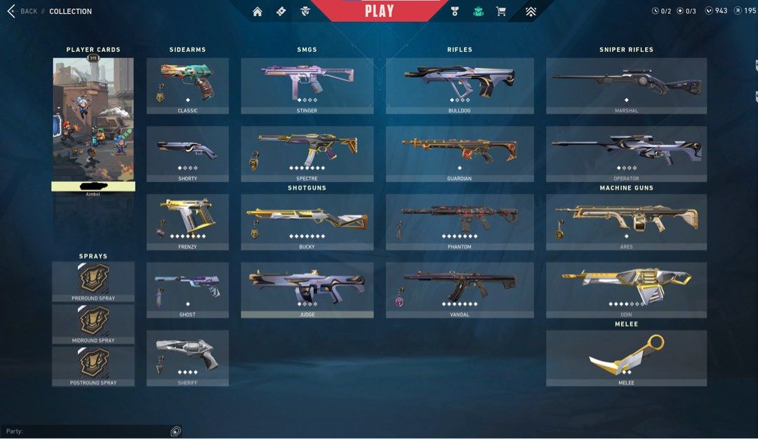 RARE VALORANT RAINBOW RANK GUN BUDDIES, Video Gaming, Video Games ...