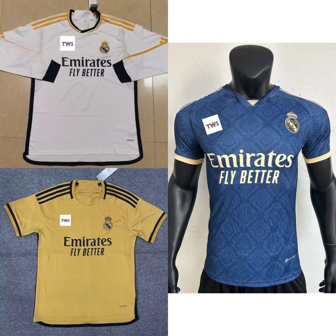 Real Madrid Football Soccer Jersey Kids Women Soccer Jersey, Sports