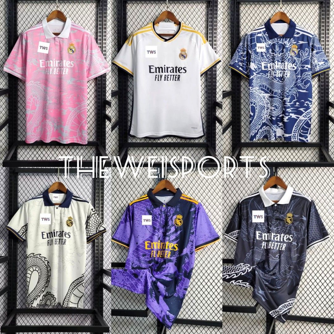 Real Madrid Football Soccer Jersey Kids Women Soccer Jersey, Sports