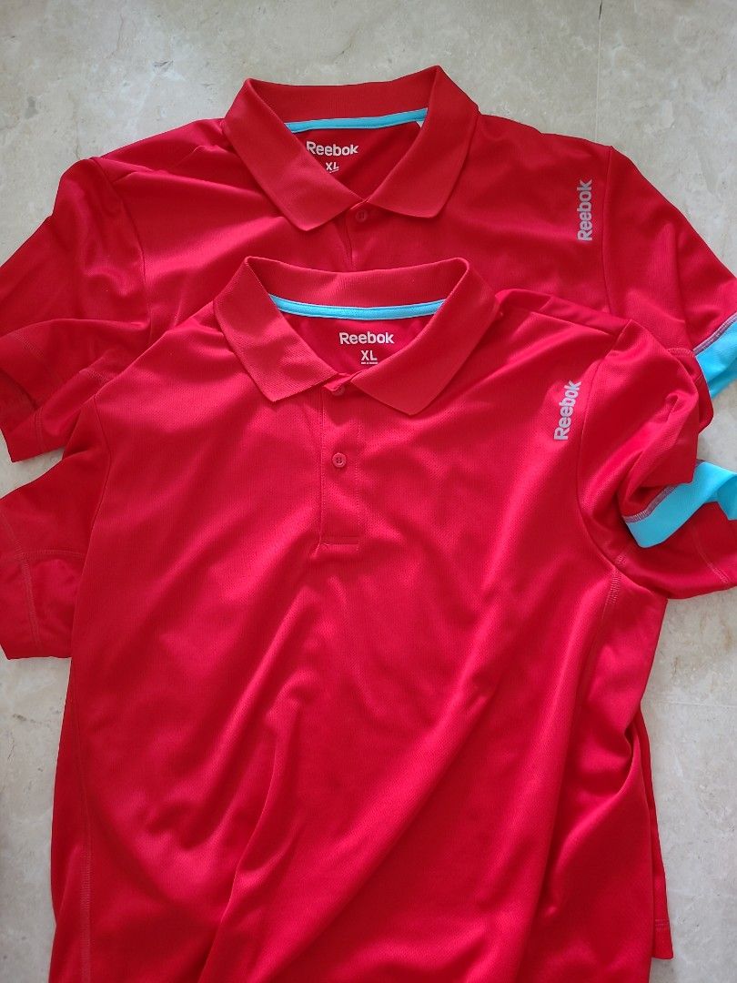 Reebok Red Polo Drifit Shirt Men s Fashion Tops Sets Tshirts