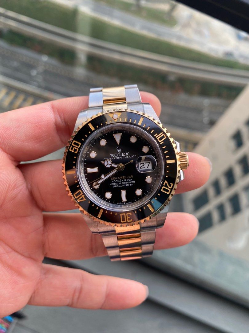 Rose gold sea dweller shop