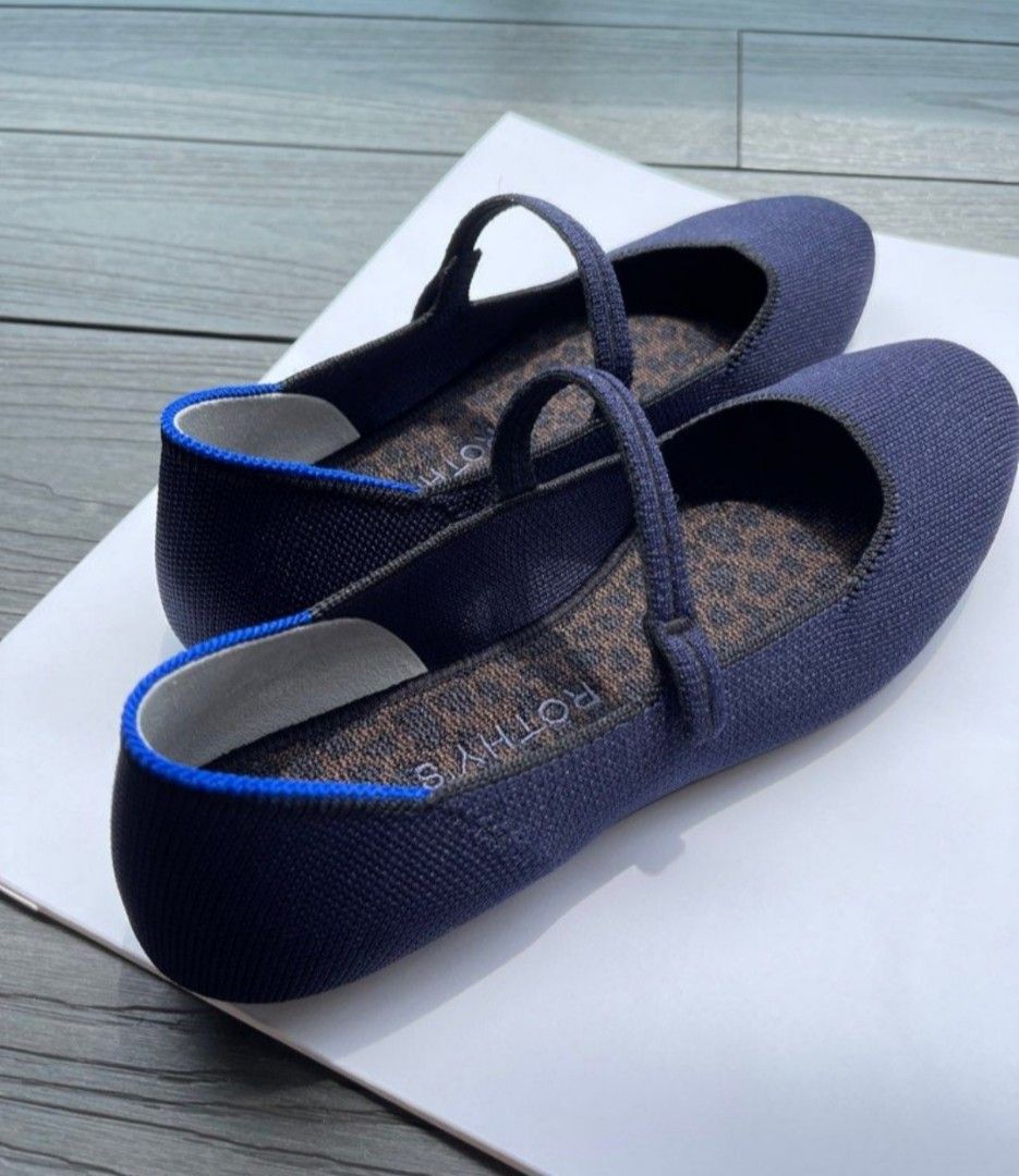 Rothy s Mary Jane Navy Women s Fashion Footwear Flats on