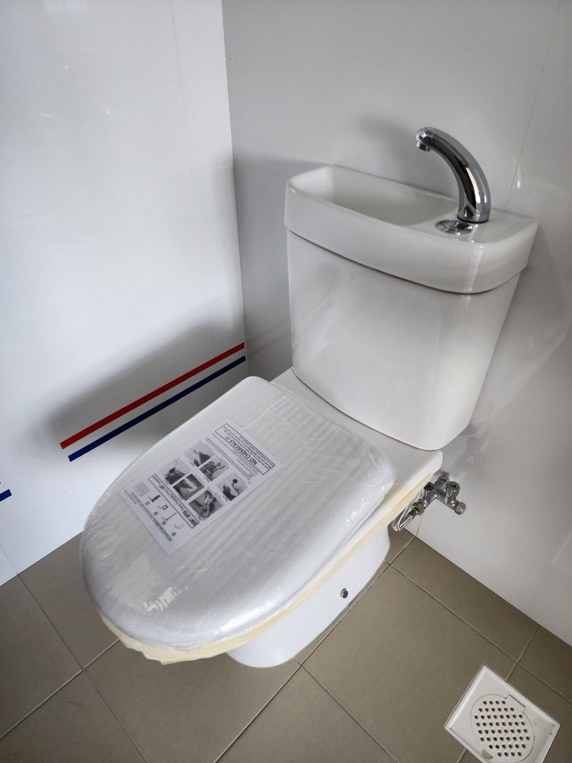 SANITON Toilet Bowl Set HDB, Furniture & Home Living, Bathroom