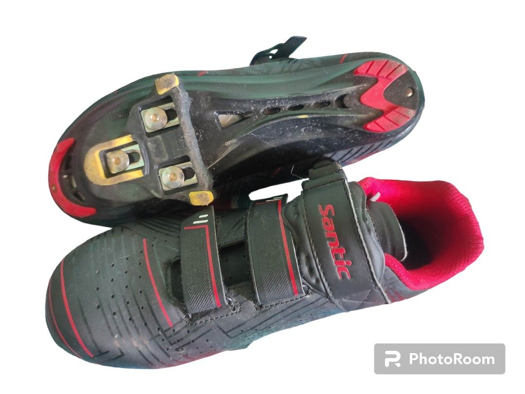 SANTIC ROAD CYCLING SHOES 41 EU (Category: Bicycles) located in Valenzuela. Submitted by starwarsforlife (Listing ID 1234271449, Image 3). Description: ROAD BIKE SANTIC Cycling Shoes 41 EUR/ 7 US(M) Model: ROADWAY BLACK/RED -with Shimano cleats - yellow -with box Condition: Used only for 2 months RFS: Sold road bike 1. PALASAN BARANGAY HALL 2. MALANDAY - MCARTHUR HW 3. MALINTA - MCARTHUR HW 4. NIA ROAD - QUEZON CITY (Weekdays only).
