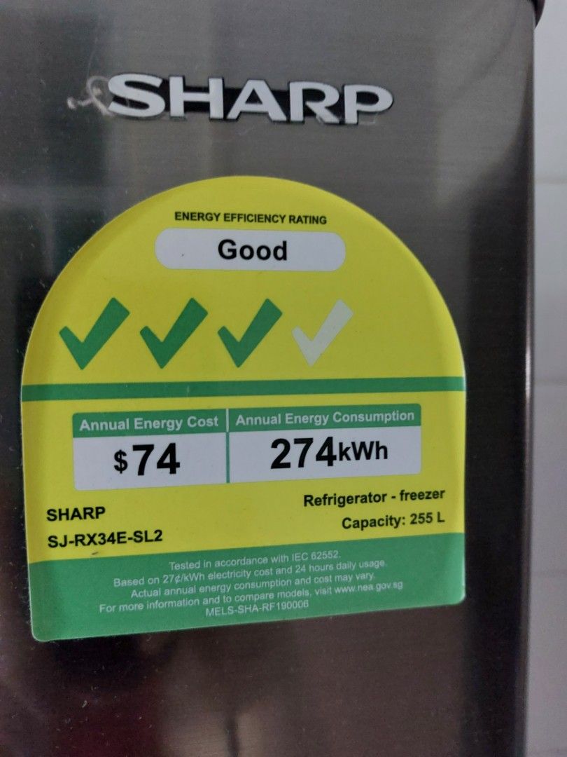 Sharp fridge, TV & Home Appliances, Kitchen Appliances, Refrigerators