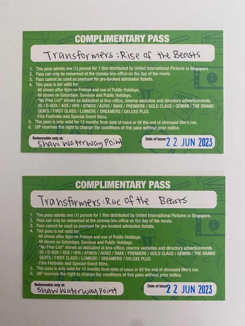 shaw premiere ticket price