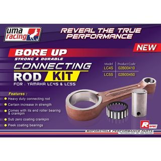 SNIPER 150 / MX KING 150 / Y15 V1&V2 / LC135 5S Uma Racing Bore Up Connecting Rod Full Kit / CON ROD (02B00450)