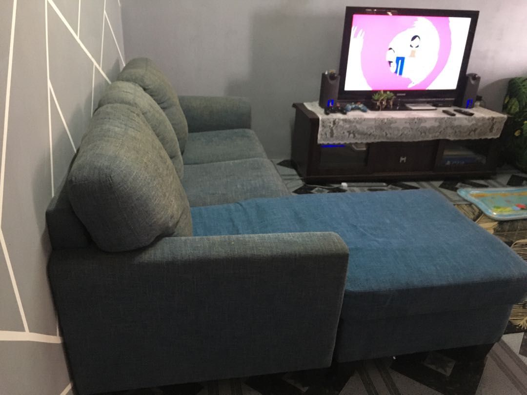 Sofa L Shape Mur Mur, Furniture & Home Living, Home Fragrance on Carousell