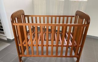 Solid wood baby cot (Penang)