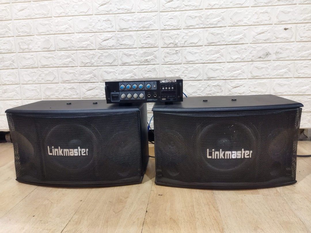 speaker linkmaster 8 inch , lengkap sama power amplifier on Carousell