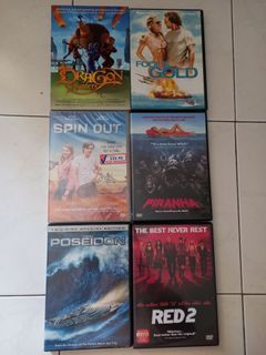 Spin out,Red 2,poseidon,piranha,fool's gold,Dragon hunters DVD