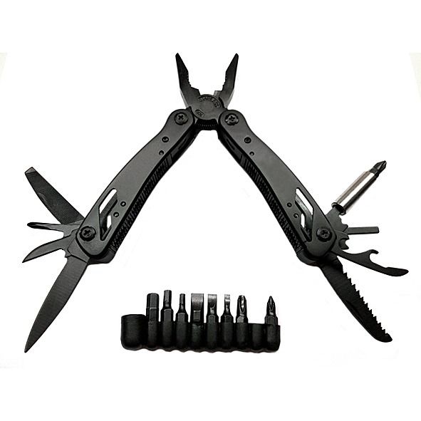 Spring 10 Multi Tool Plier With 9 Screw Driver Bit Set, Sports