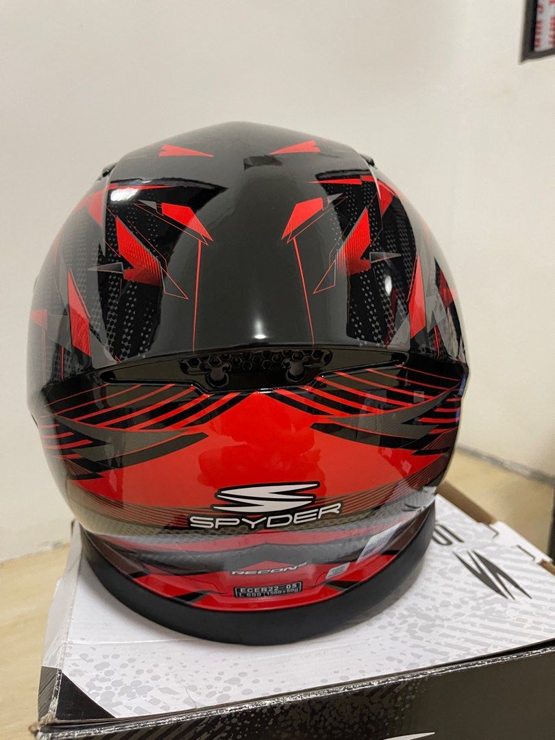 Spyder Recon 2 Shatter S7 Fullface Dual Visor Helmet w/ Free Extra Clear Visor and Spoiler