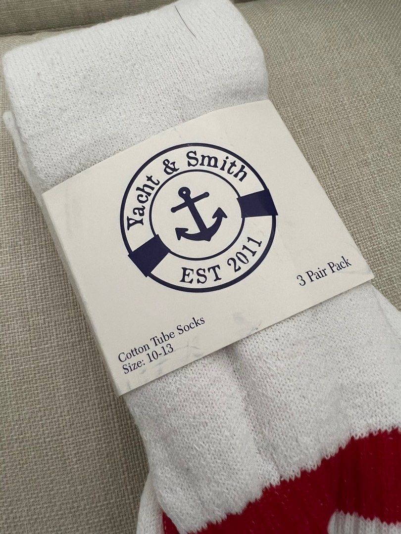Striped Tube Socks (Category: Socks) located in Makati City. Submitted by sunfish7 (Listing ID 1234340153, Image 2). Description: 2 pairs of brand new, never worn striped tube socks. Used to be 3 pairs but i used that pair already. Size 10-13 mens. It’s long, maybe up to below the knees. Rfs: decluttering.