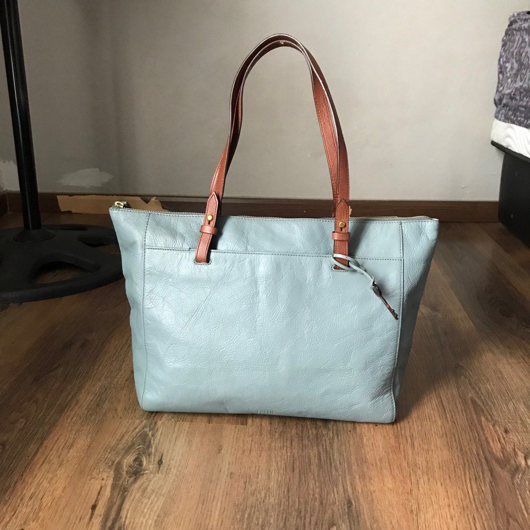 Fossil rachel tote chambray store