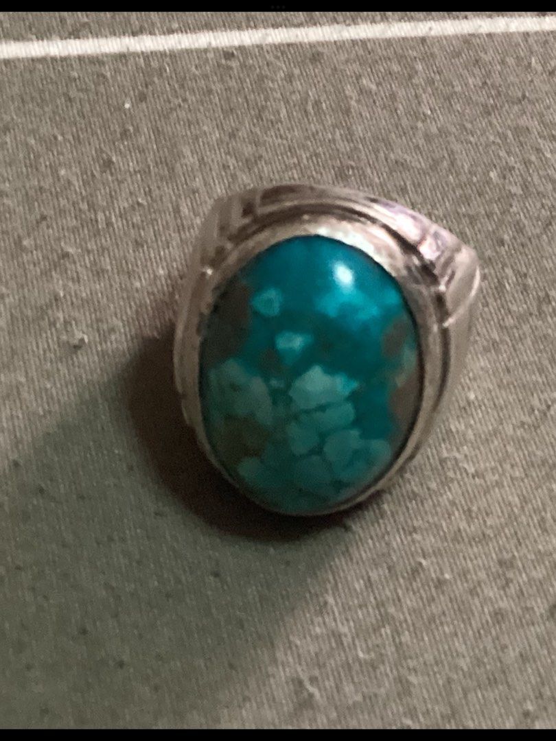 Mens indian top turquoise rings
