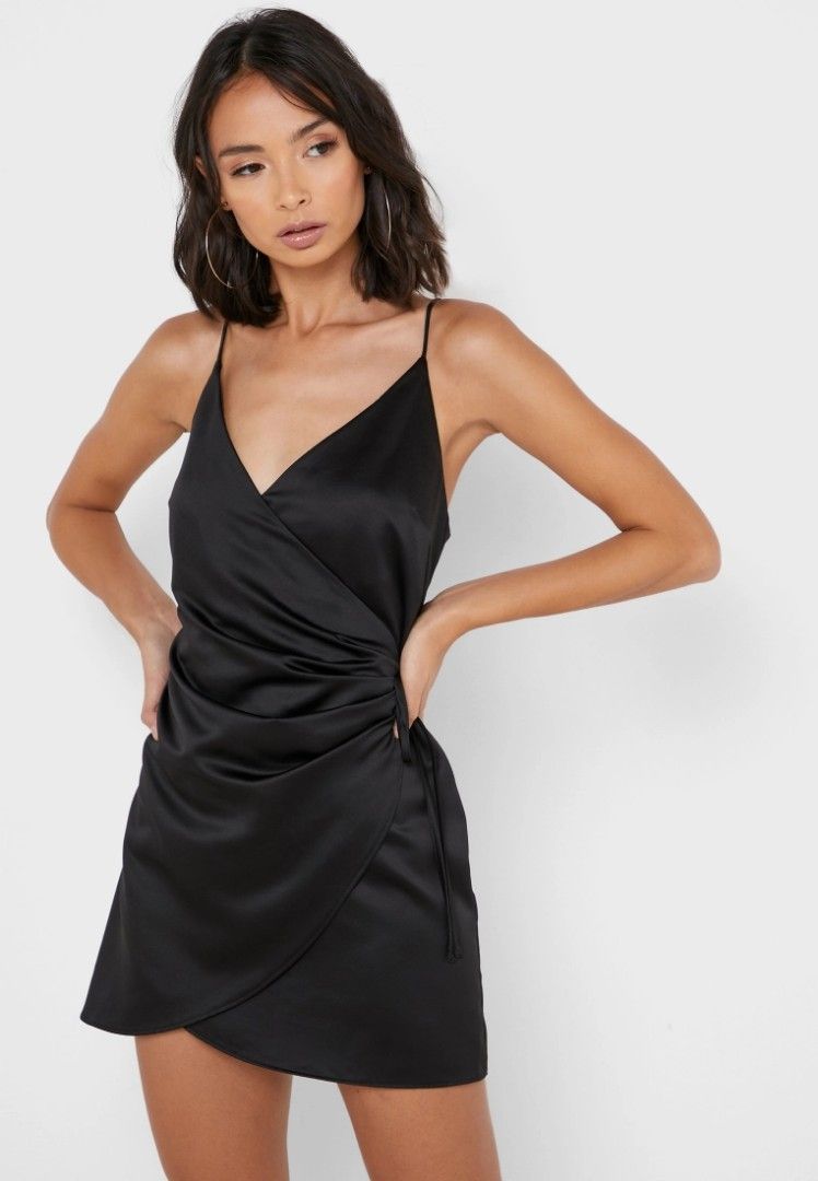 Black silk dress topshop cheap