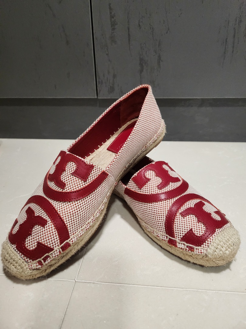 Tory Burch Espadrilles Red, Women's Fashion, Footwear, Flats on Carousell