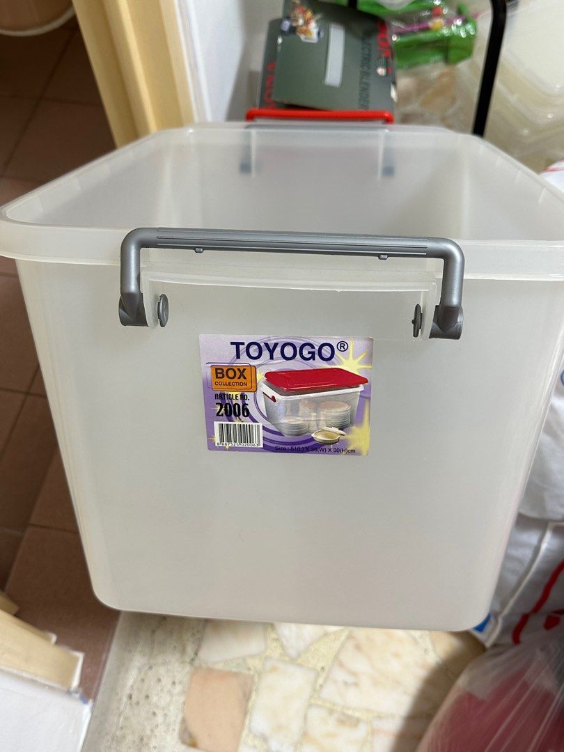 Toyogo storage container box, Furniture & Home Living, Home Improvement