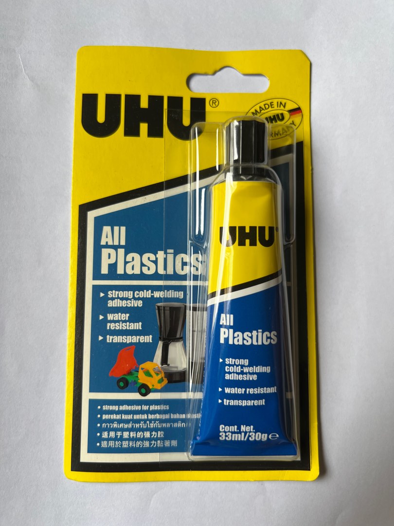UHU All Plastics Adhesive, Hobbies & Toys, Stationery & Craft