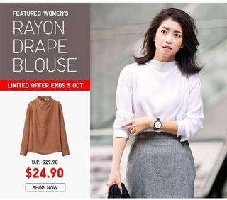 UNIQLO dark gray rayon high neck top
