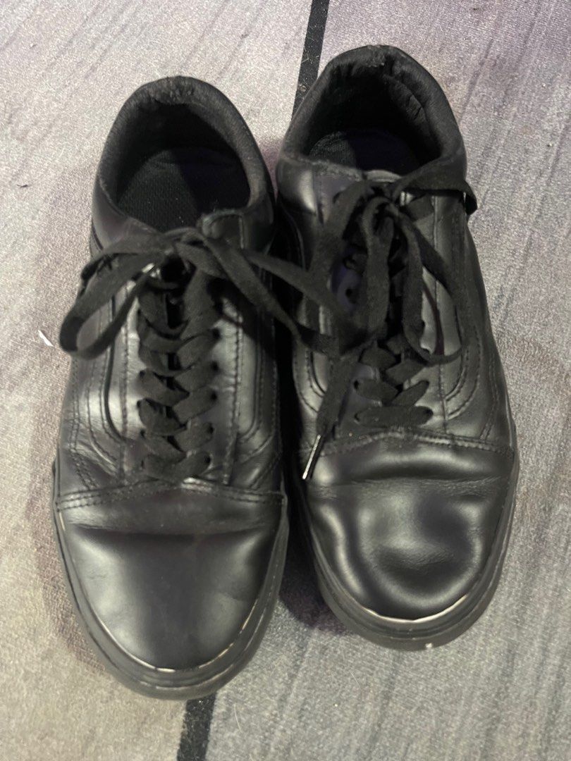 Full black hotsell leather vans