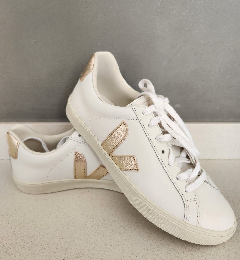 Veja Esplar metallic trimmed leather sneakers Women s Fashion