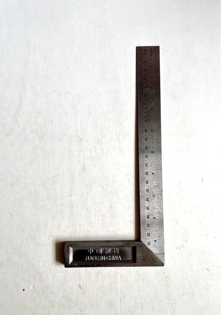 Vintage Made in USA stainless steel metal ruler 12 inch