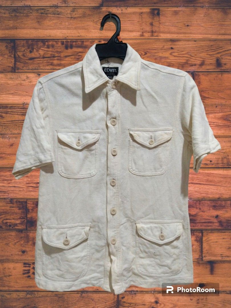 Vintage edwin shirt 4 pocket sold only at the store, Men's Fashion
