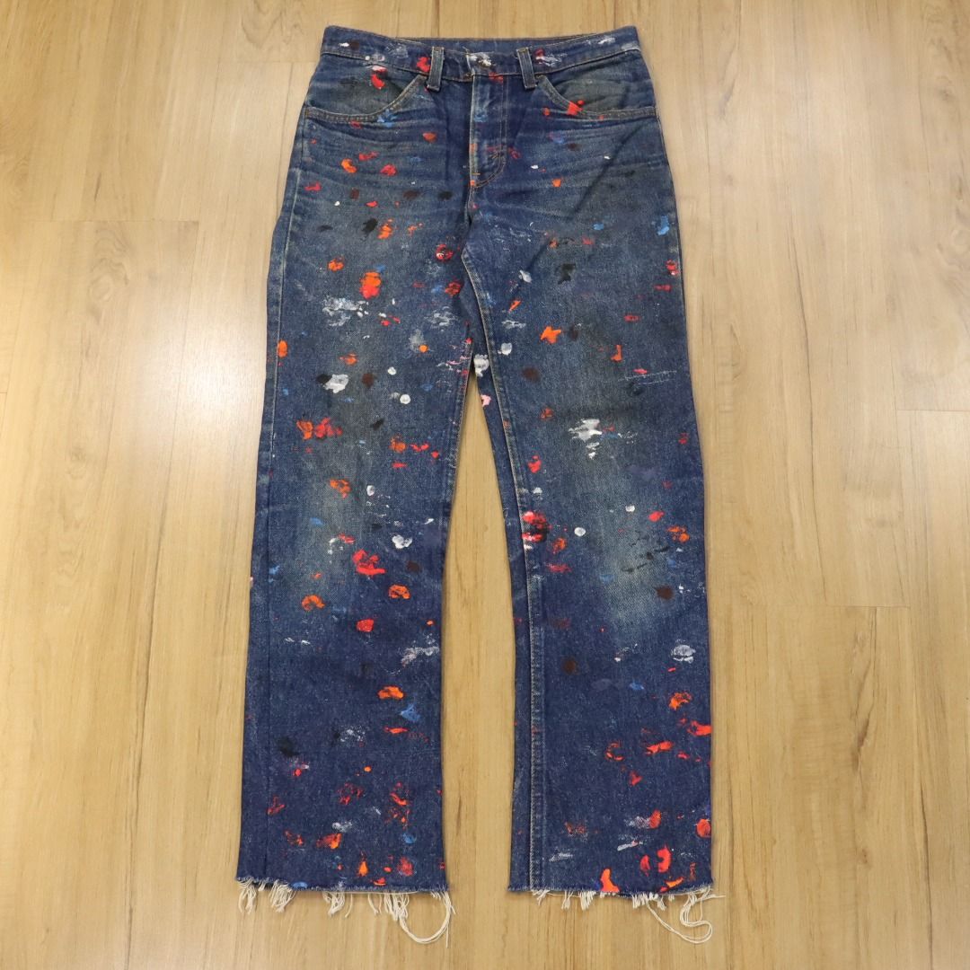 Levi paint splatter jeans top