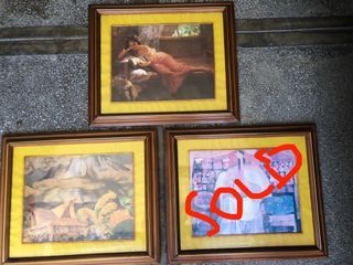 Vintage Prints of Local Paintings with Original Frames