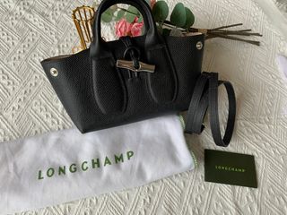 [Vintage] Longchamp Black Roseau XS Mini Handbag Longchamp Roseau Collection Handbag63014730863617110