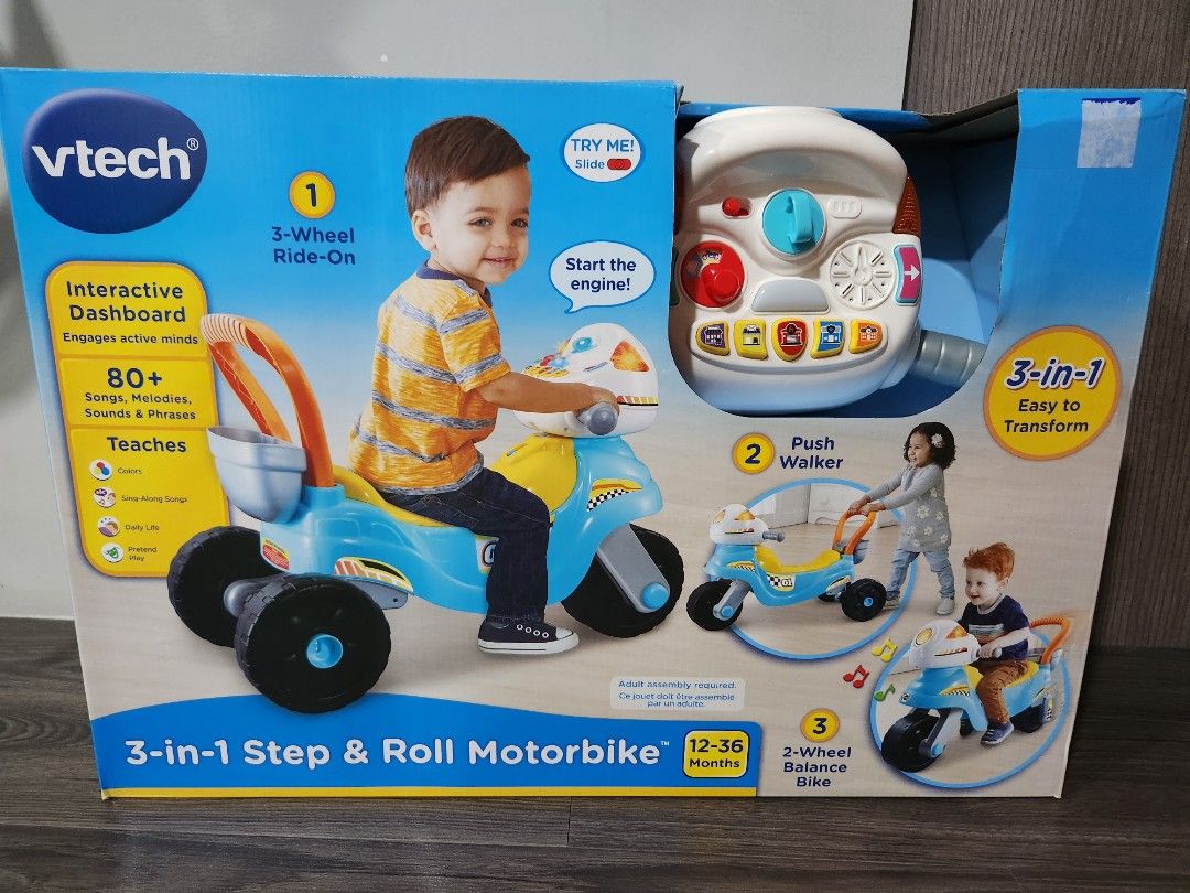 vtech step and roll motorbike