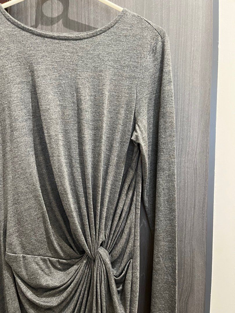 Warehouse twist knot midi hot sale dress