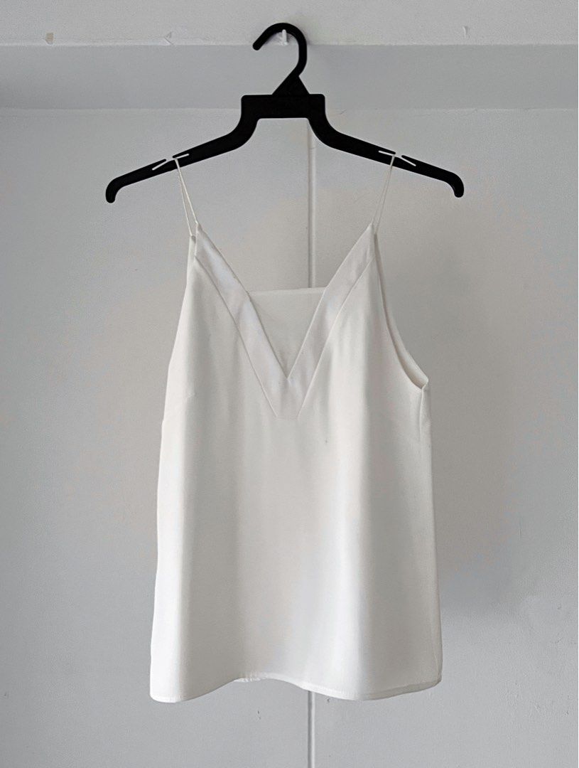 White Chiffon Spaghetti Strap Top