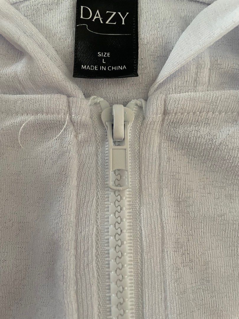 White drawstring hoodie best sale
