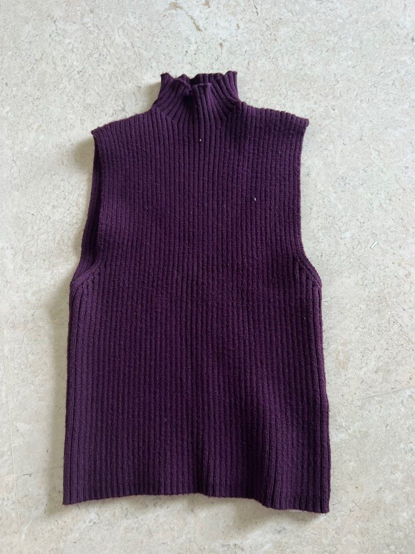 Purple top sleeveless sweater