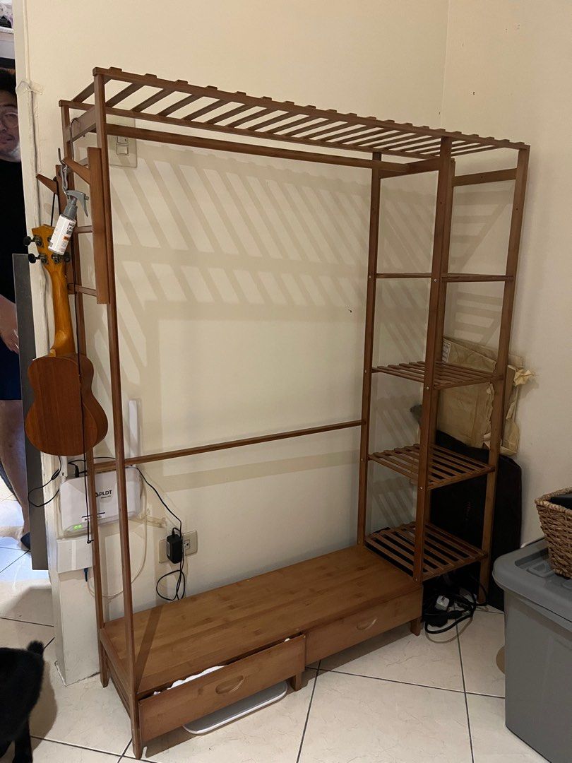 Wooden open closet cabinet, Furniture & Home Living, Furniture, Shelves ...