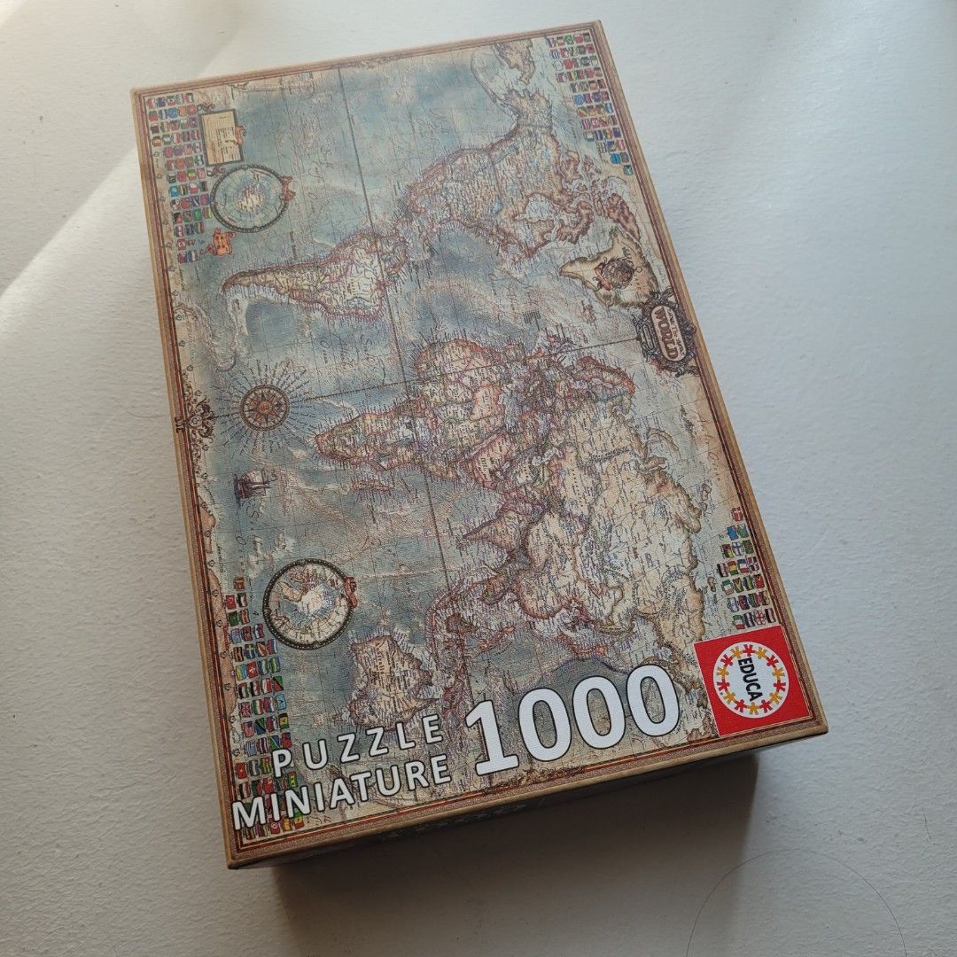 World Map 1000 piece miniature puzzle Hobbies Toys Toys Games on