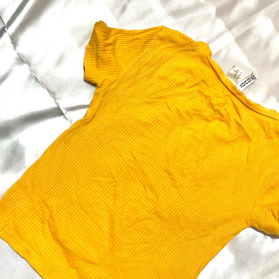 Yellow Crop Top H&M on Carousell