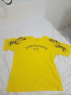 Yellow Liverpool FC shirt