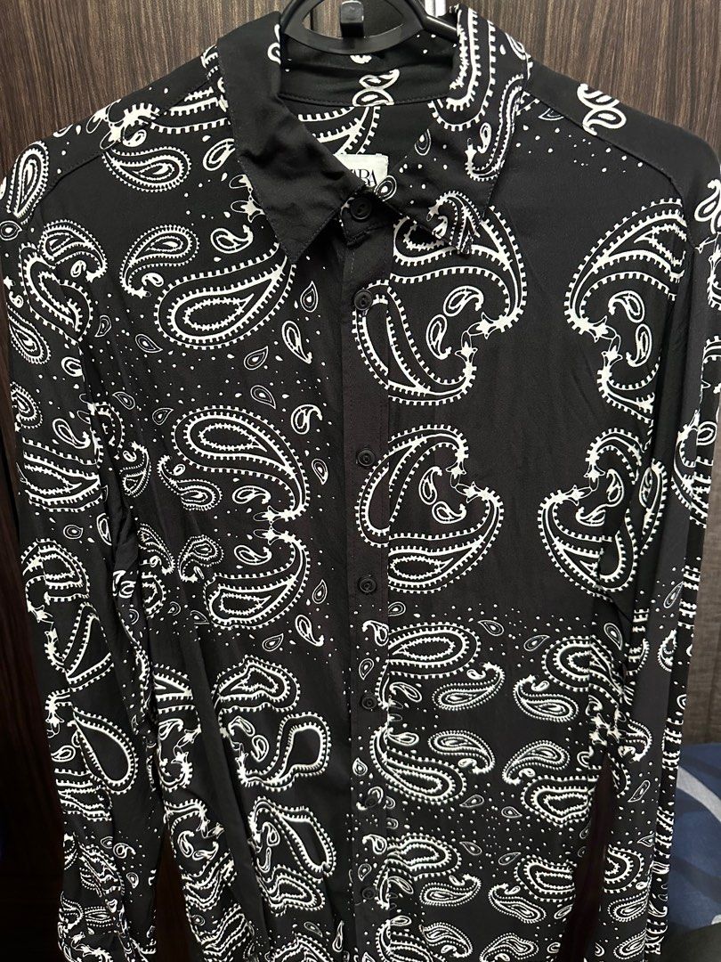 Zara Bandana Long Sleeve Shirt, Men's Fashion, Tops \u0026 Sets, Shirts on  Carousell