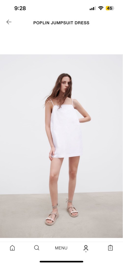 Zara poplin jumpsuit dress deals