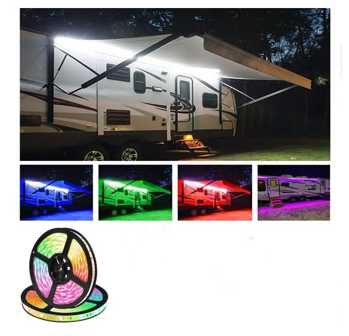 1003) ROLIGHTIC RV AWNING LIGHTS, RGB CAMPER AWNING LIGHTS FOR RV