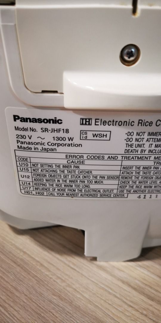 10L Made in Japan Panasonic Induction Heating Rice Cooker, TV & Home